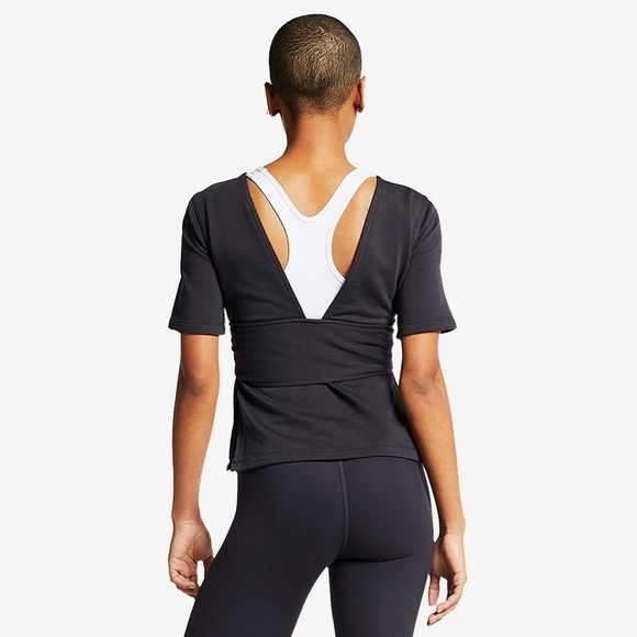 [Nike] Studio Wrap Short Sleeve Top - Picture 8 of 12